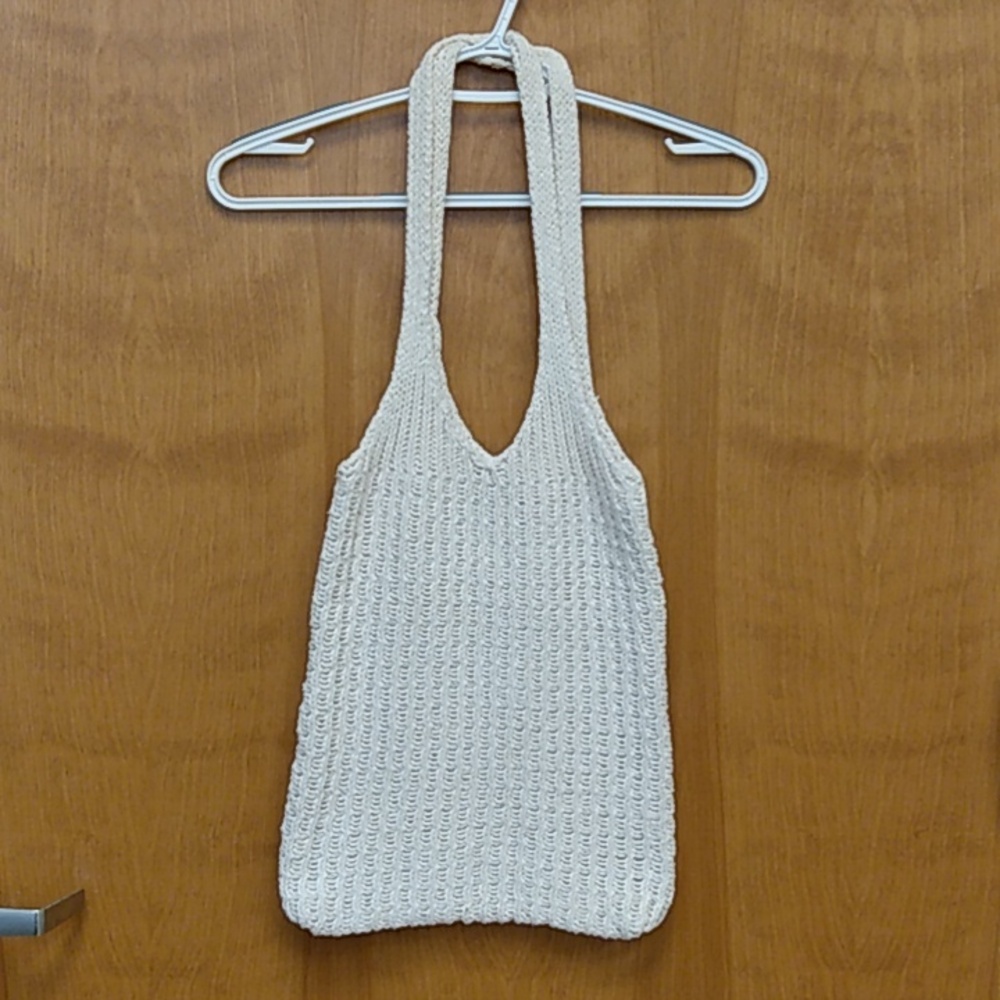 Cream Crocheted Boho Purse